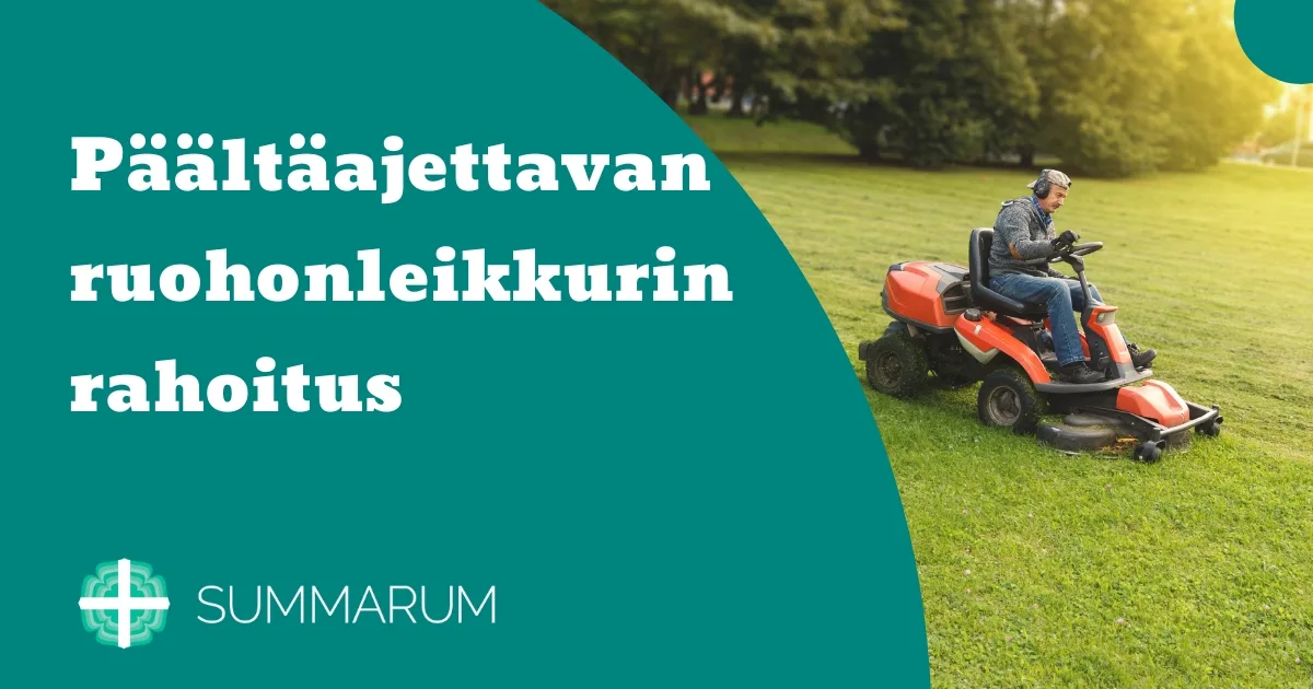 Summarum Päältäajettavan ruohonleikkurin rahoitus 2025
